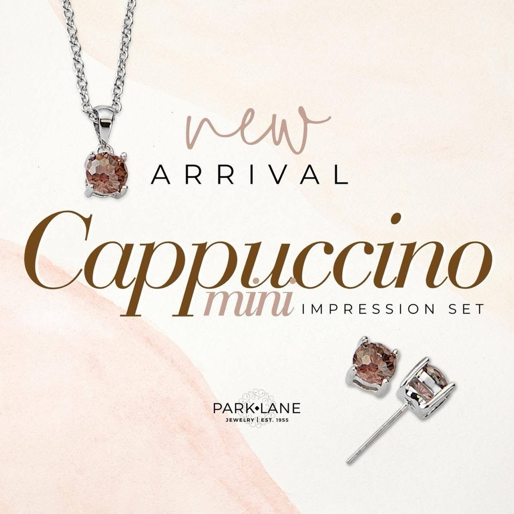 Park Lane *RETIRED* Cappuccino Mini Impression Necklace & Earring Set